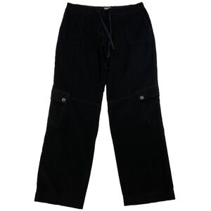 J. Jill Black Corduroy Pants Stretch‎ Genuine Fit Below Waist Size 14